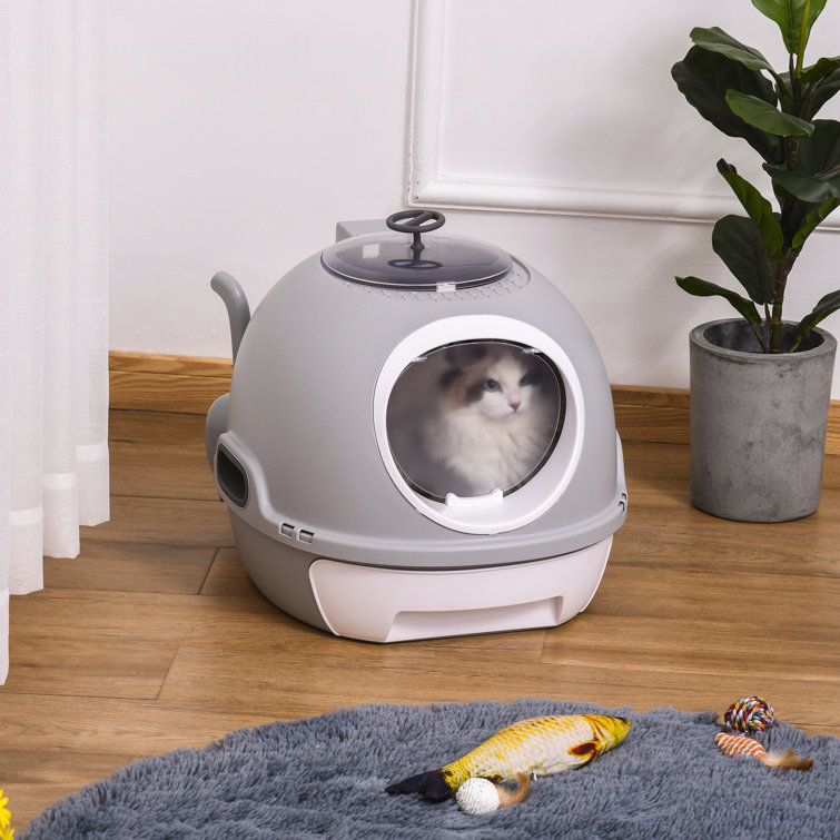 Cat shaped litter store box